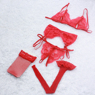 Ladies Sexy Bikini Lace Suit No Socks Sexy Lingerie