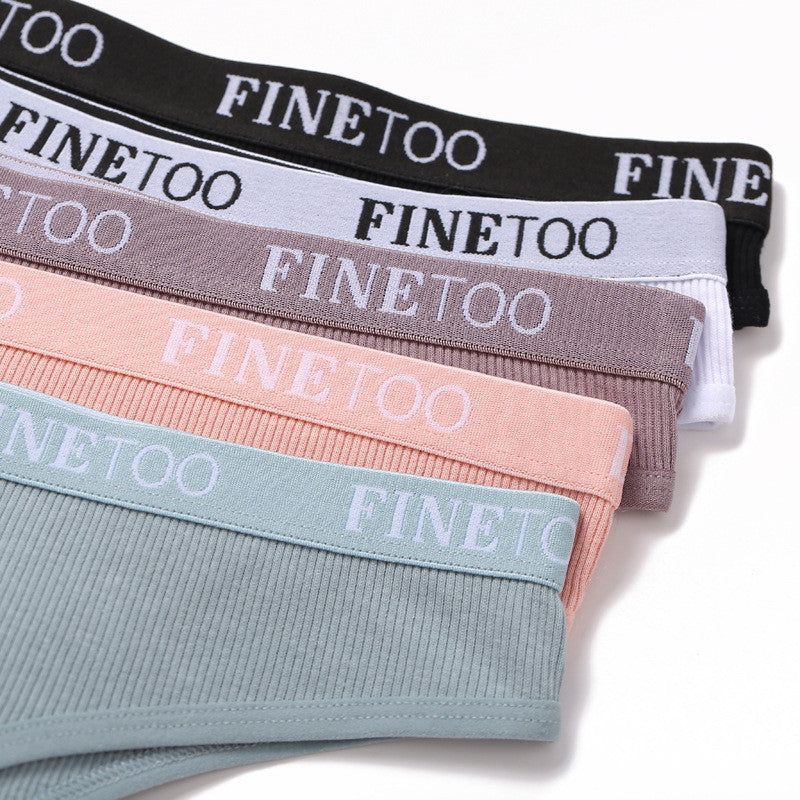 Letter Belt Sexy High Slit Thong Low Waist