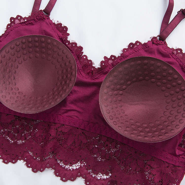V-Shaped Sexy Lace Beauty Back Wrapped Chest Sun Flower Sling