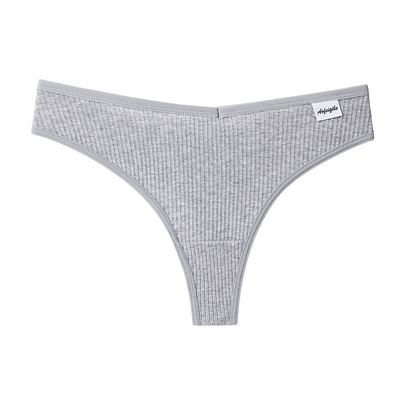 New Japanese Threaded Cotton Underwear Women's Breathable Low-waist  Seamless Cotton Girls Narrow-side Briefs Students