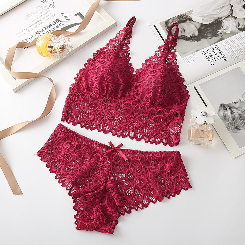 Two-piece Suit Of Breathable And Comfortable Women's Underwear