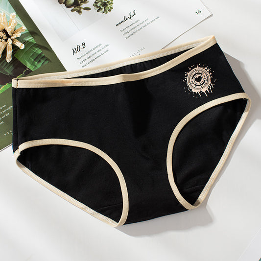 Women's Printed Heart-shaped Combination Underwear Pure Cotton All Cotton
