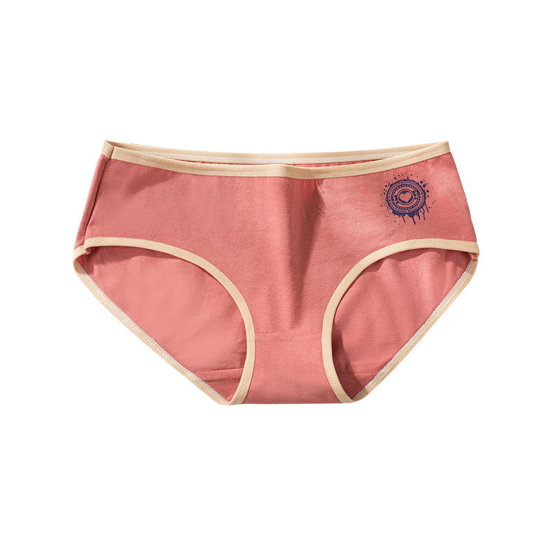 Women's Printed Heart-shaped Combination Underwear Pure Cotton All Cotton
