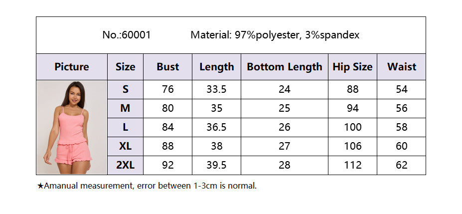 Pajamas Women's Suspender Shorts Two-piece Home Wear