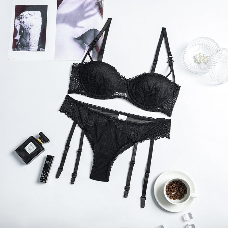 Lace Bra With Steel Ring Gathers The Breast Support Underwear