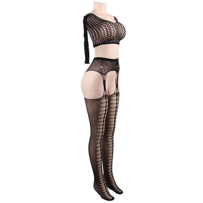 Sexy one-piece fishnet stockings