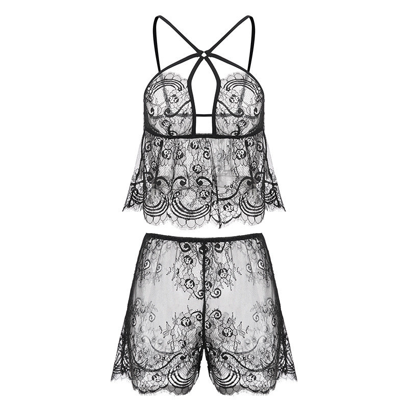 Lace Pajama backless home clothes