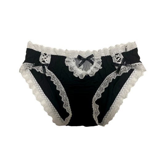 Women's French Sexy Lace Briefs Pure Cotton