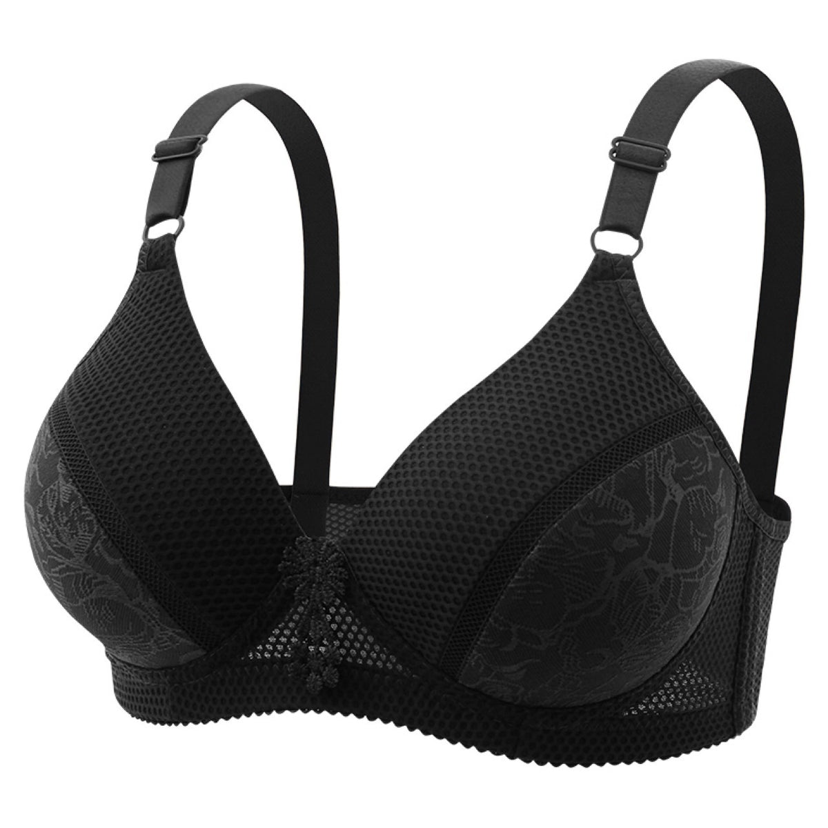 Women's Steel Wire Mesh Medium Cup Plus Size Push Up Underwear