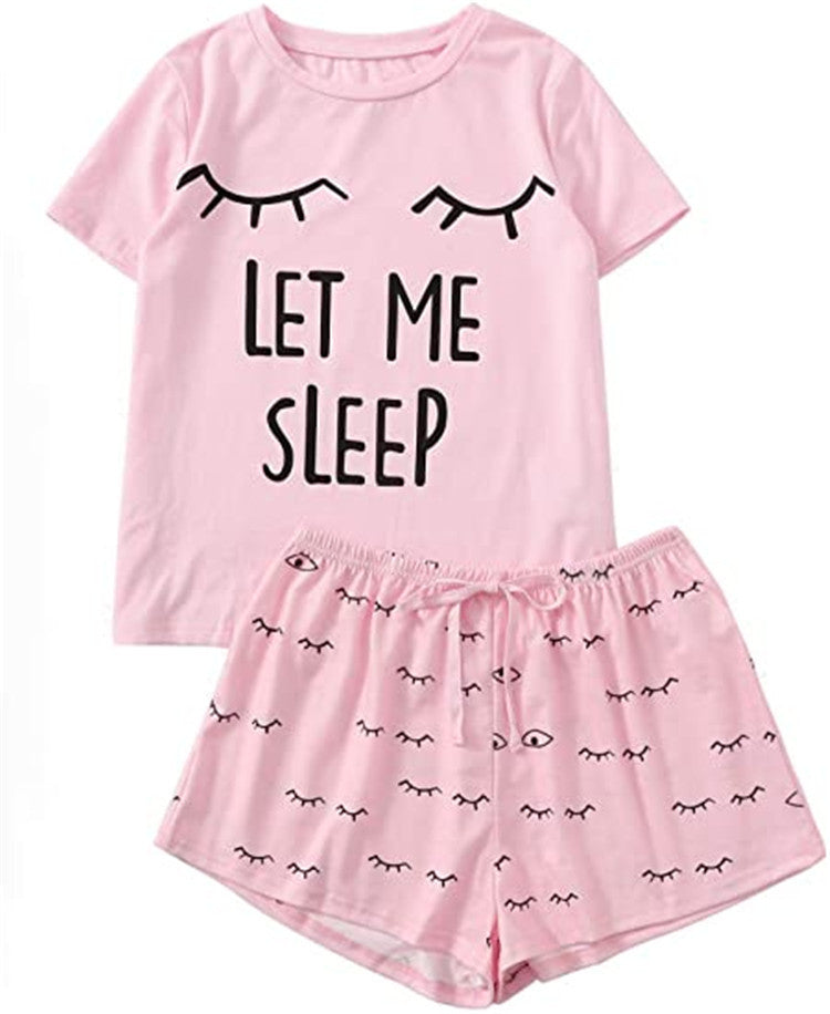 Women's Cat Fashion Printing Casual Pajamas Home Suit