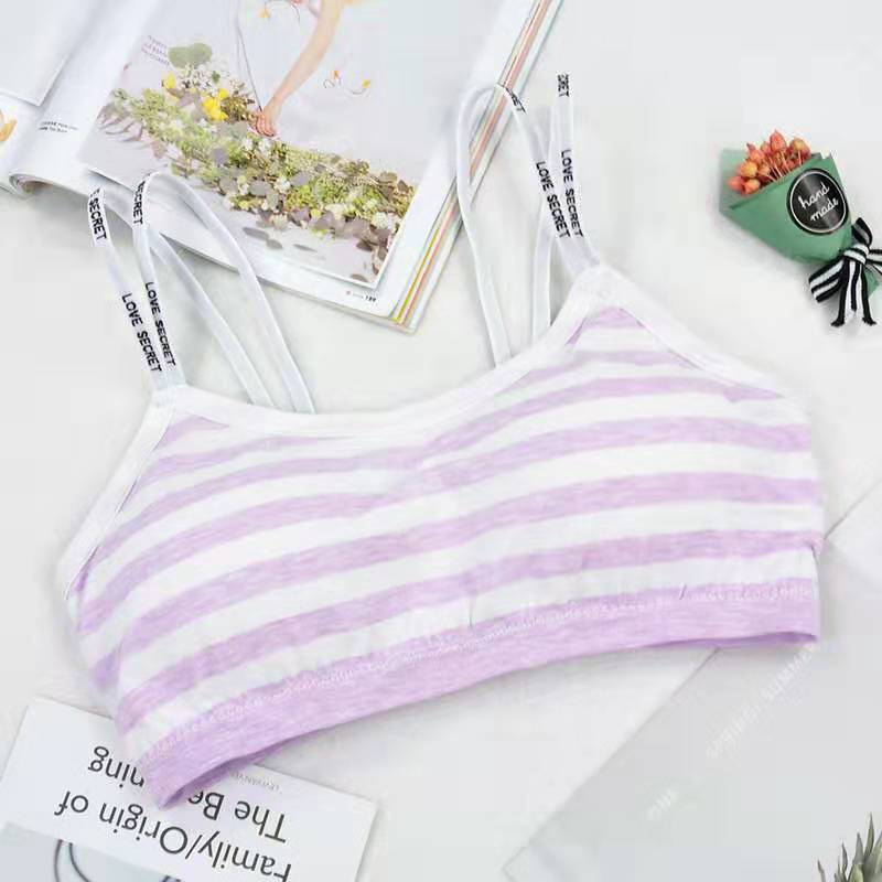 Girls Striped Summer Beauty Back Strap Underwear