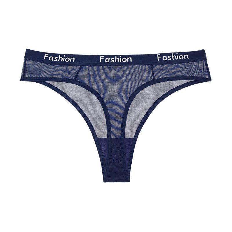 Sexy Mesh Transparent Low Waist Sports Seamless Panties