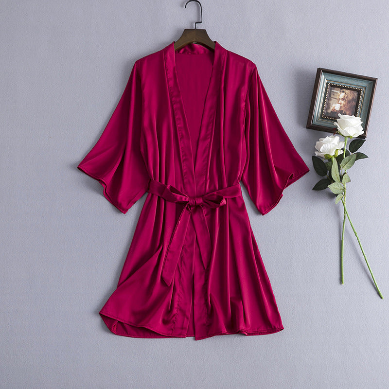 Women's ice silk pajamas nightdress