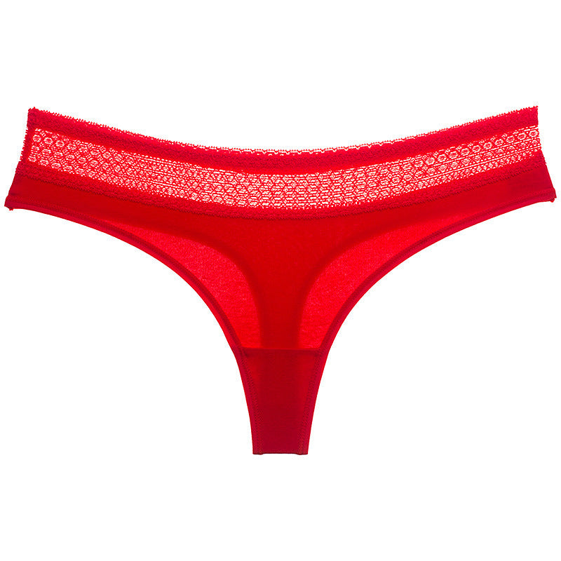 Lace waist low waist women's briefs