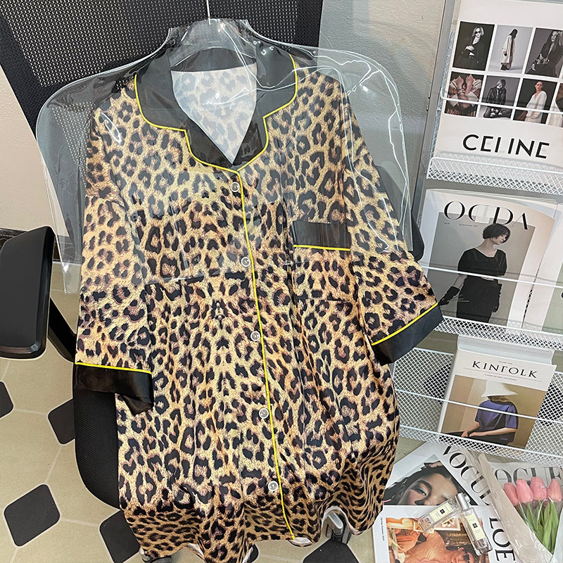 Summer Wild Leopard Print Women's Pajamas