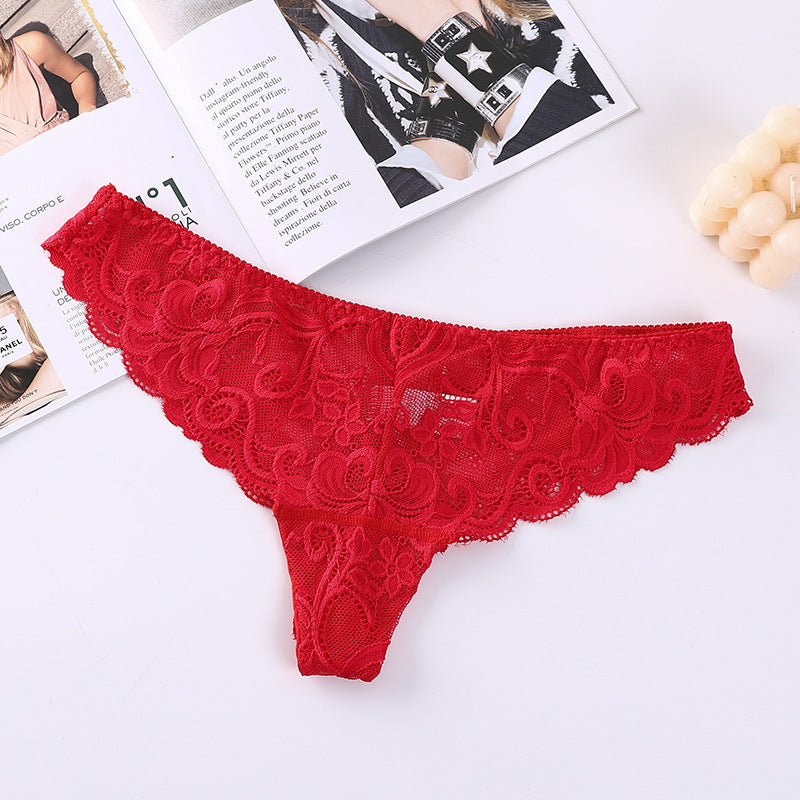 Women's Lace See-through Mesh Jacquard Underwear