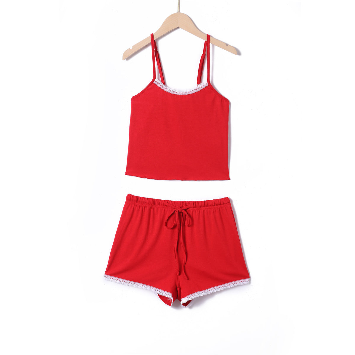 Loose Solid Color Homewear With Braces Women