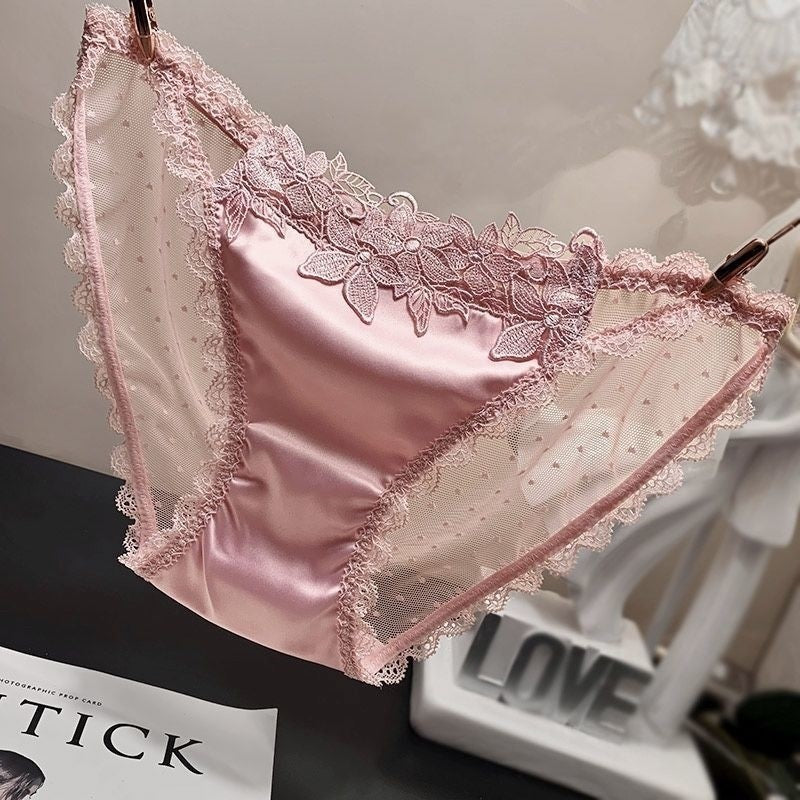 European And American Underwear Women's Mesh See-through Low Waist