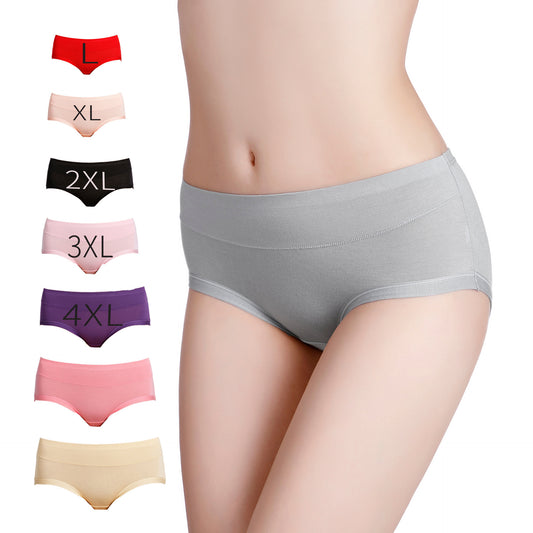 Women's Elastic Modal Bamboo Fiber Mid Waist Underwear