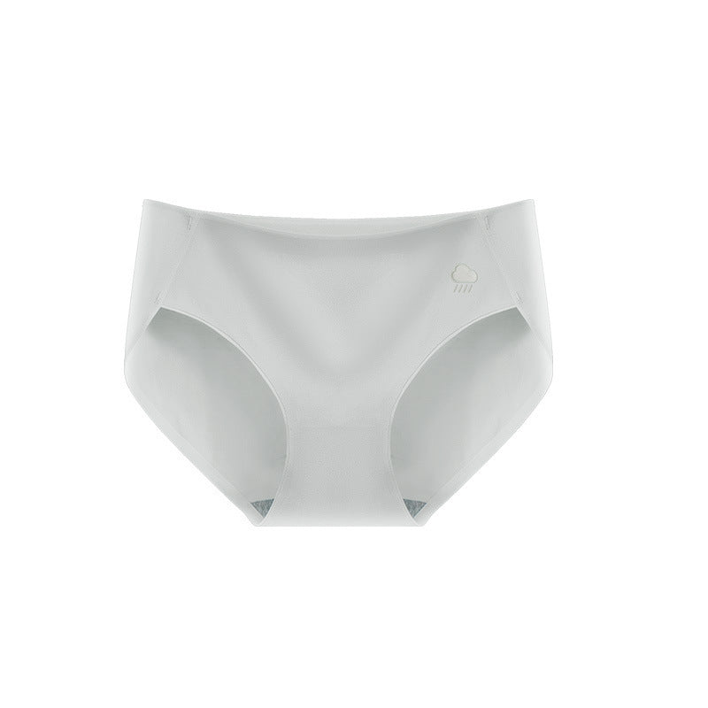 Women's Underwear One Piece Thin Seamless Cotton Antibacterial Mid-waist Briefs