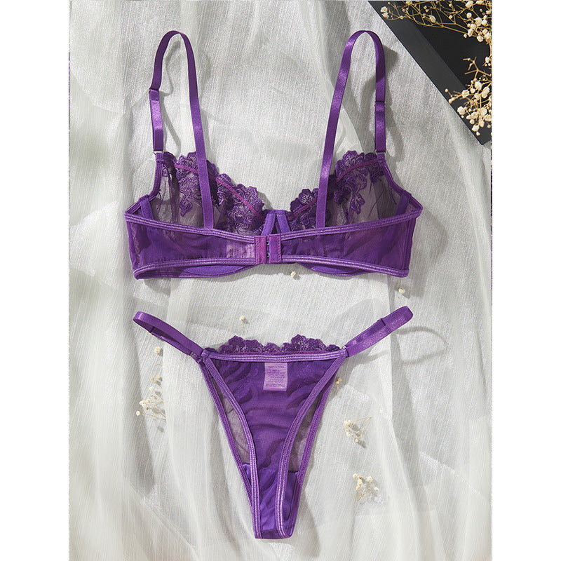 Women's Lace Suit Purple Bra