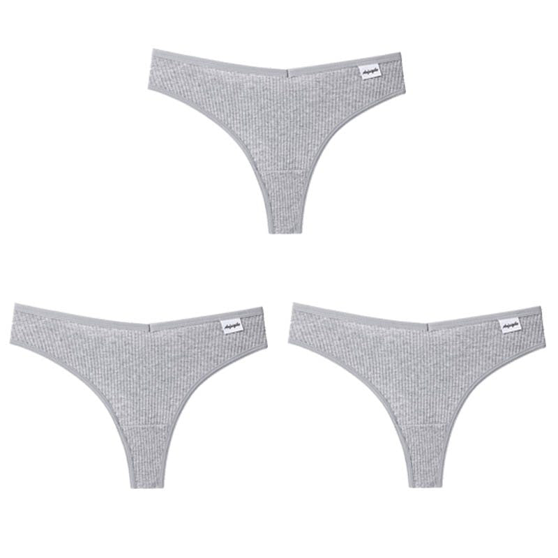 New Japanese Threaded Cotton Underwear Women's Breathable Low-waist  Seamless Cotton Girls Narrow-side Briefs Students