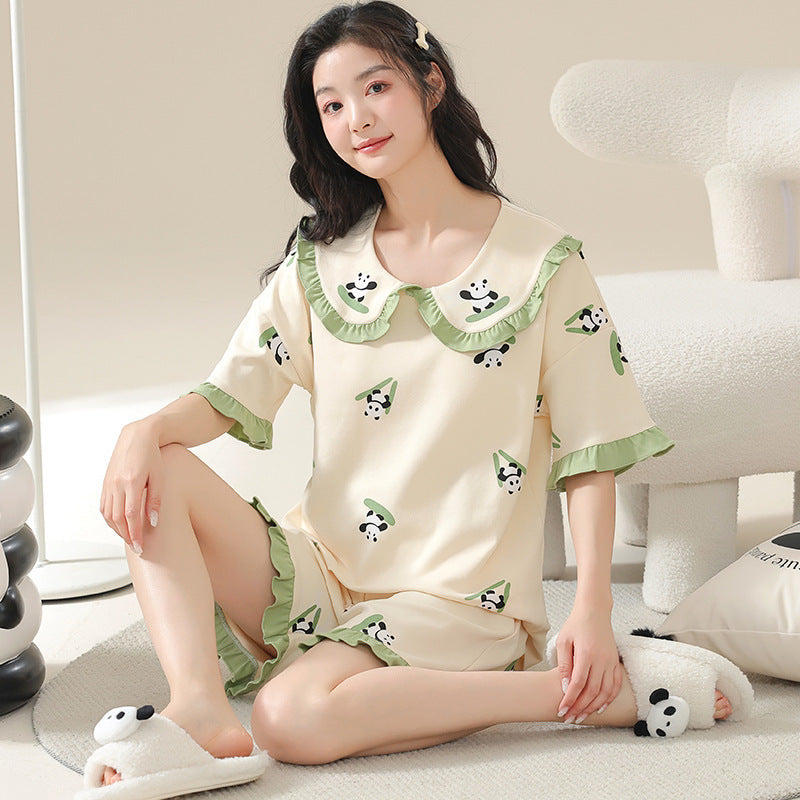 Pajamas Women's Summer Cotton Short Sleeve Homewear Summer