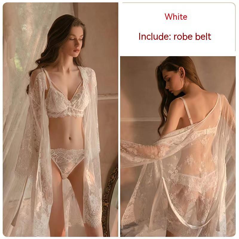 Transparent Lace Thin Pajamas Gathered Together