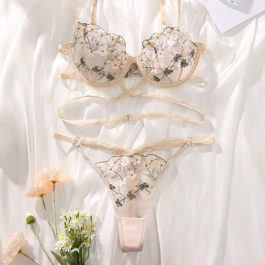 Half Hollow Thin Underwear T-back Suit