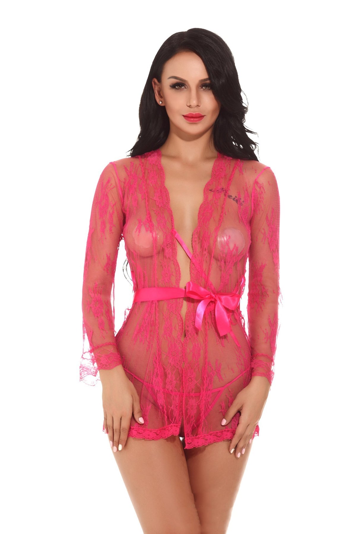 Lace one-piece sexy pajamas