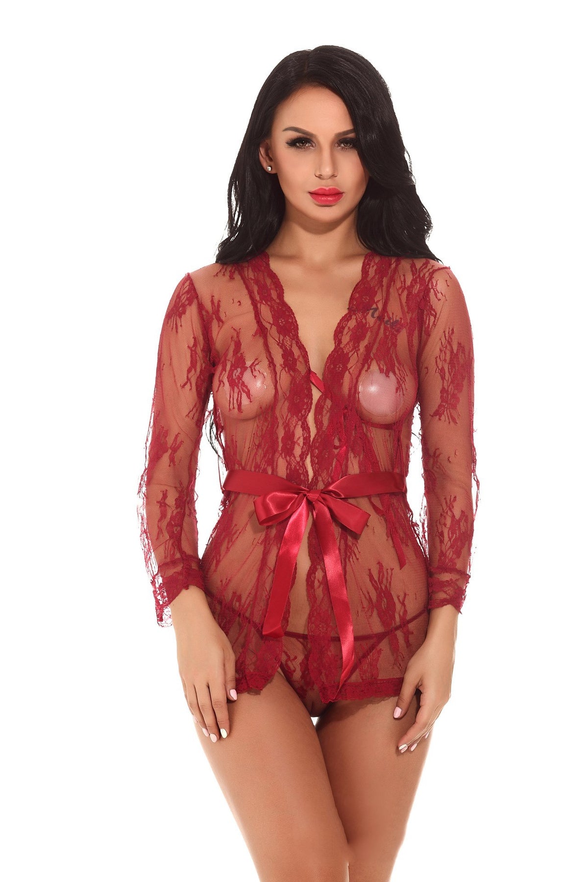Lace one-piece sexy pajamas