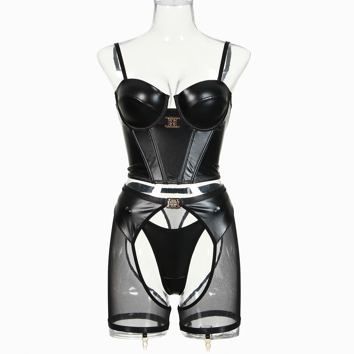 Sling Underwear Suit Sexy Mesh Sexy Three-piece Set