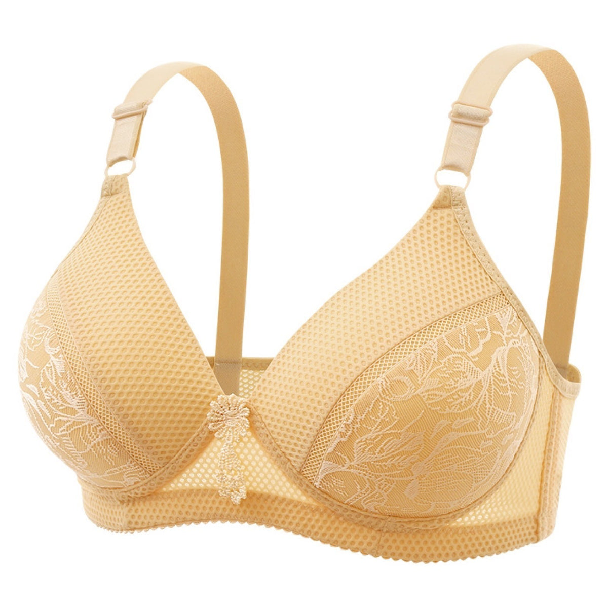 Women's Steel Wire Mesh Medium Cup Plus Size Push Up Underwear