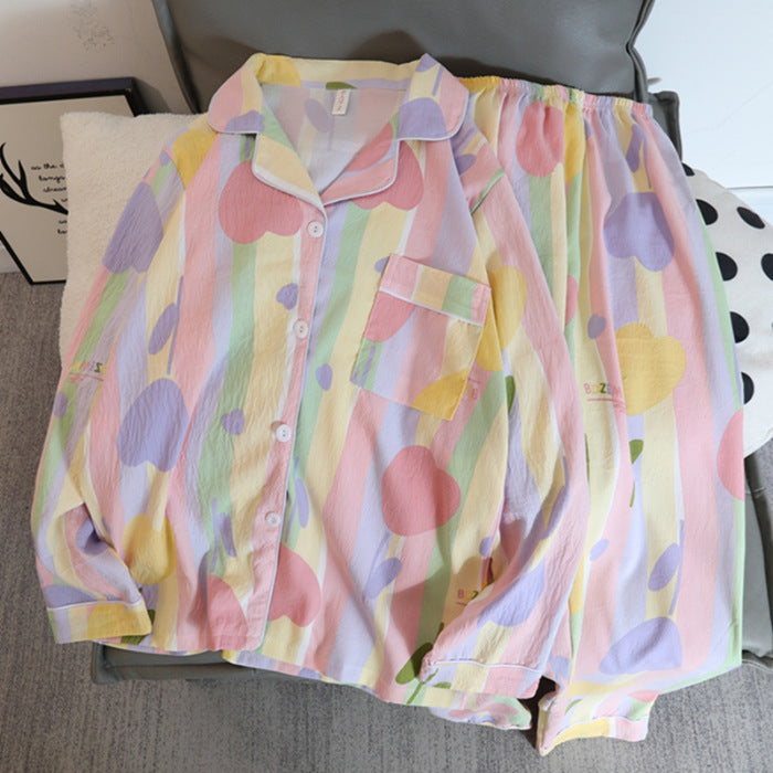 Cute Women's Autumn Long-sleeved Trousers Pajamas
