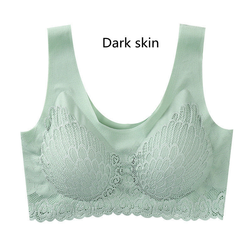 Latex Underwear Women's Seamless Lace Sleep Bra