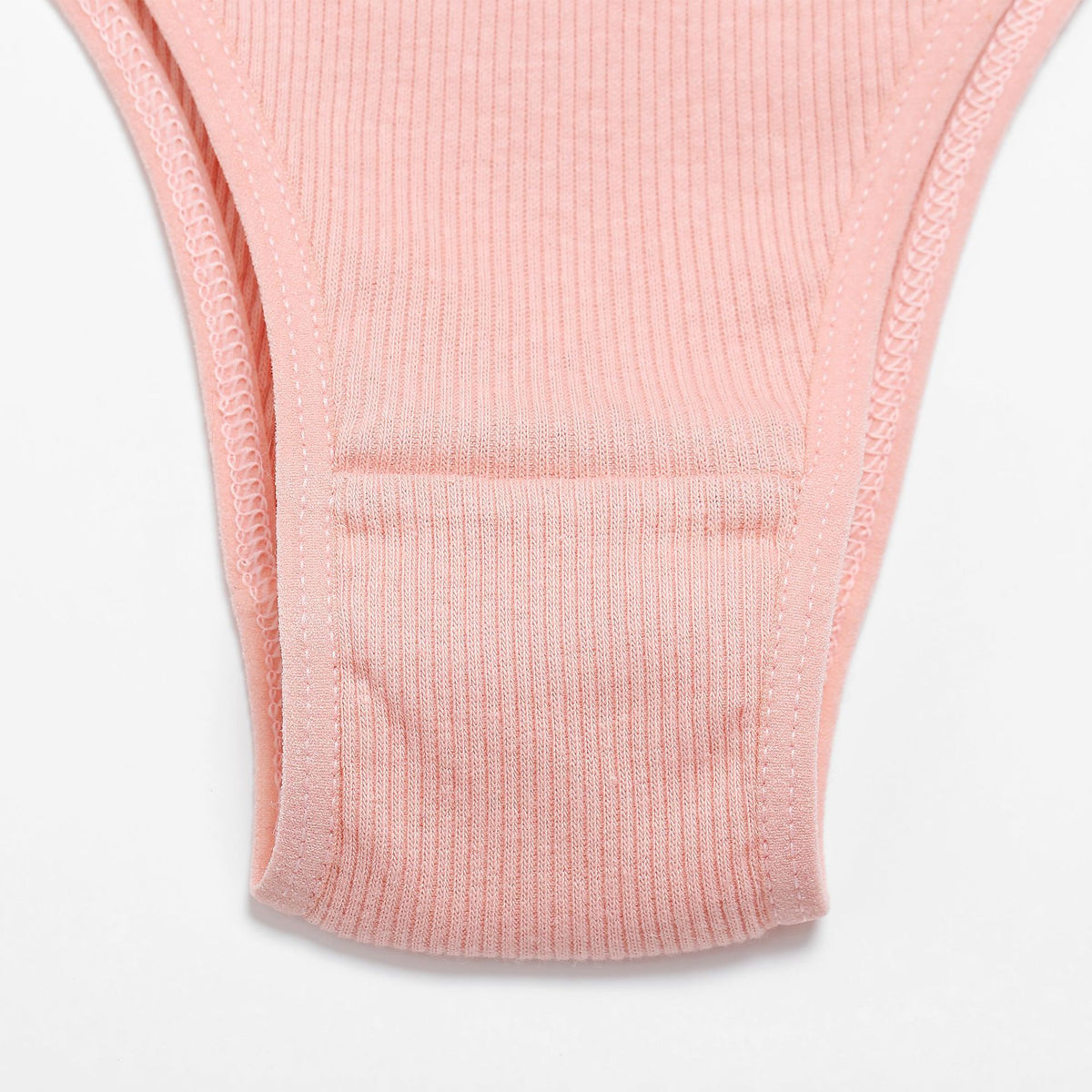 Threaded Cotton Low Waist Breathable And Comfortable Briefs