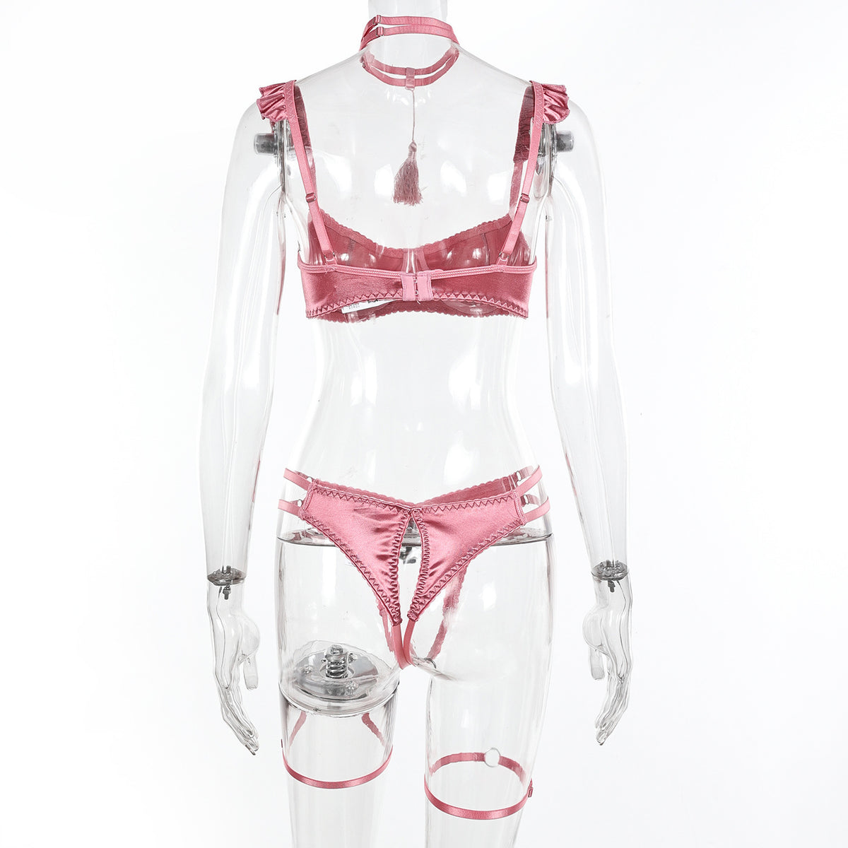 Lace Halter Lace-up Love Collar Underwear Suit Female 27329