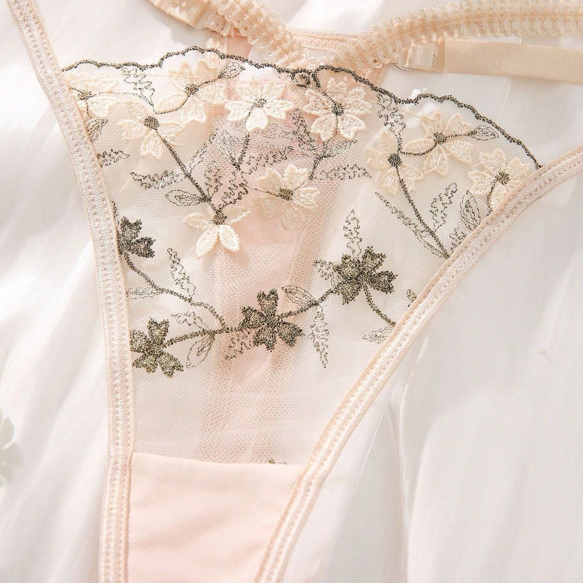 Half Hollow Thin Underwear T-back Suit