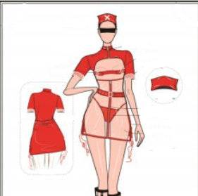 Sweetheart Lace-up Patent Leather Transparent Private Uniform
