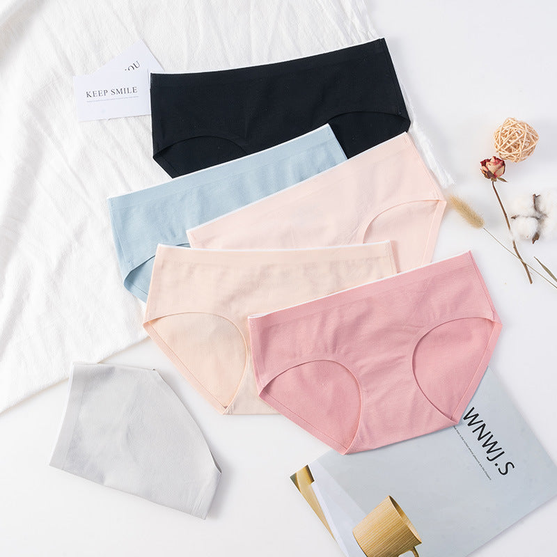 Mid Waist Girl Cotton Seamless Ladies Breathable Plus Size Triangle Shorts