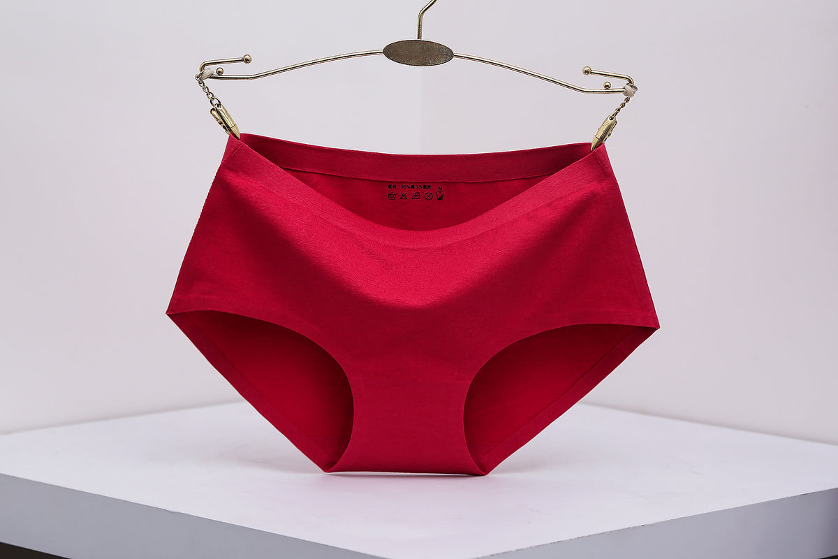 One Piece Seamless Women's Underwear Mid-waist Sexy Cotton Briefs