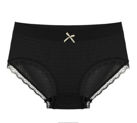 Graphene Bottom Crotch Breathable Panties Female Mid-waist Student Cloud Pants Briefs