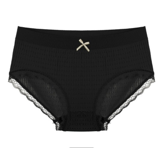 Graphene Bottom Crotch Breathable Panties Female Mid-waist Student Cloud Pants Briefs