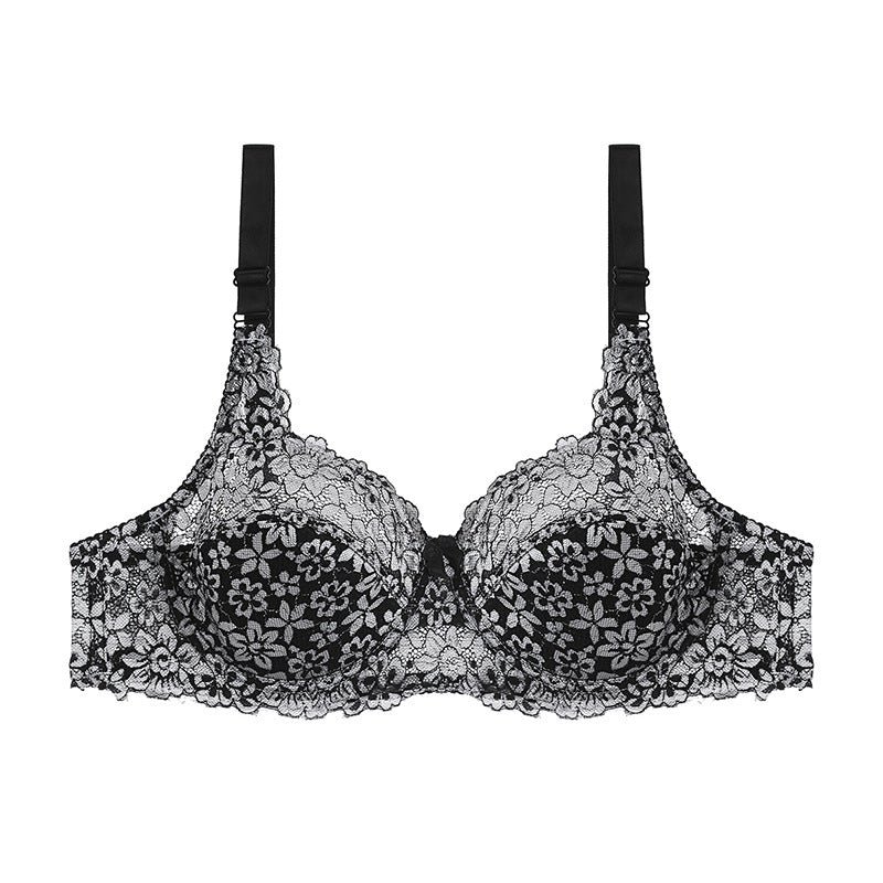 Women's Plus Size Lace Perspective Lingerie Fashion Bra