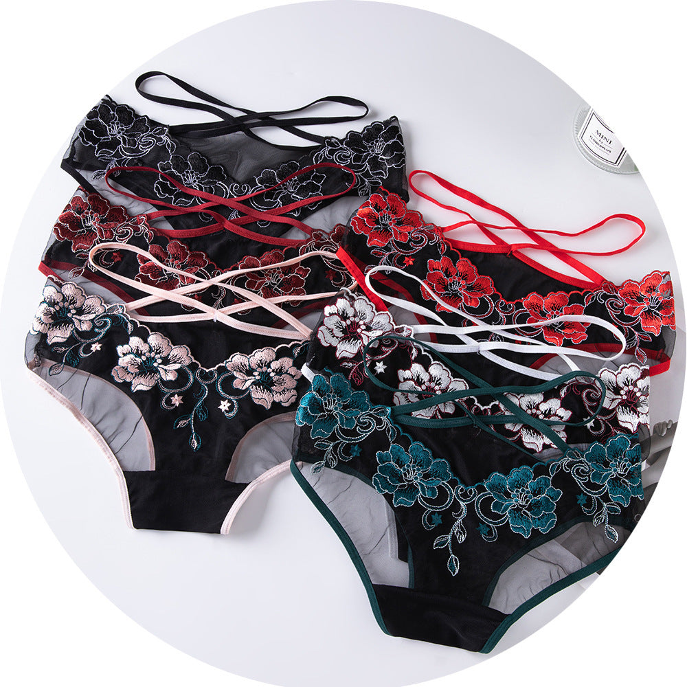 Briefs Women's Lace Underwear Sexy Hip Slimming