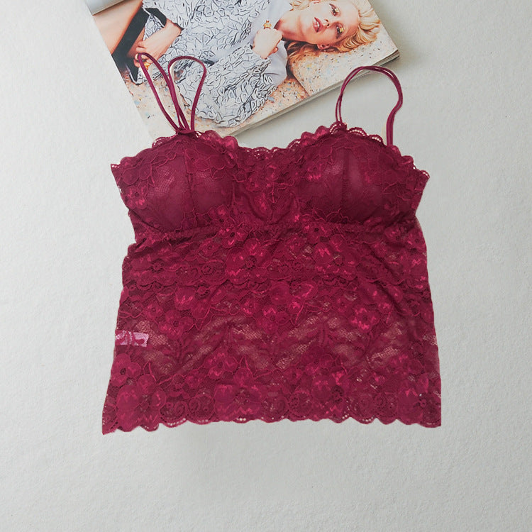 Pregnant Women Can Wear Large Size Base With Chest Pad Lace Sexy Beauty Back Sling Long Tube Top