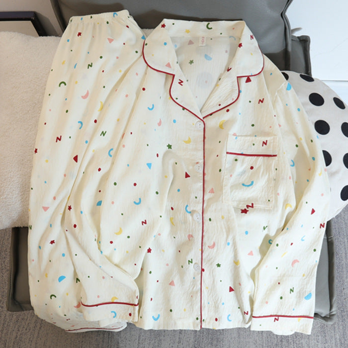 Cute Women's Autumn Long-sleeved Trousers Pajamas