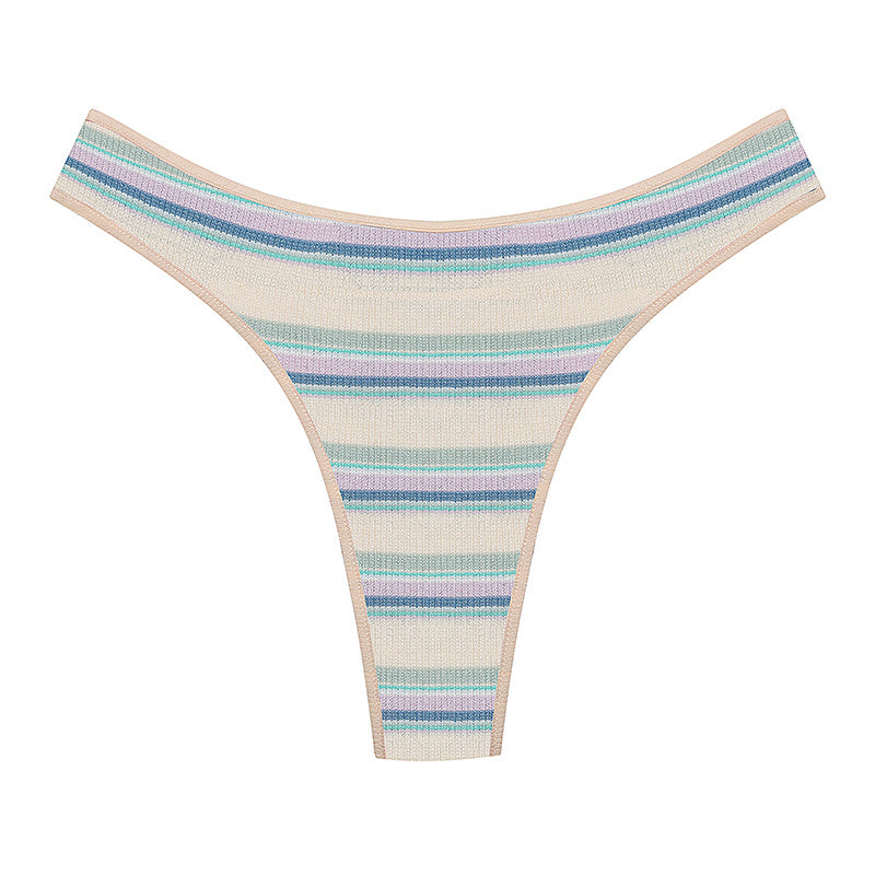 Contrast Color Stitching  Pants Cotton Summer Comfort Briefs