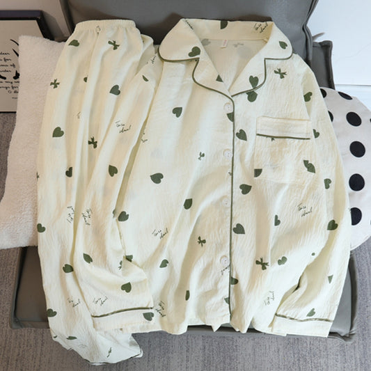 Cute Women's Autumn Long-sleeved Trousers Pajamas