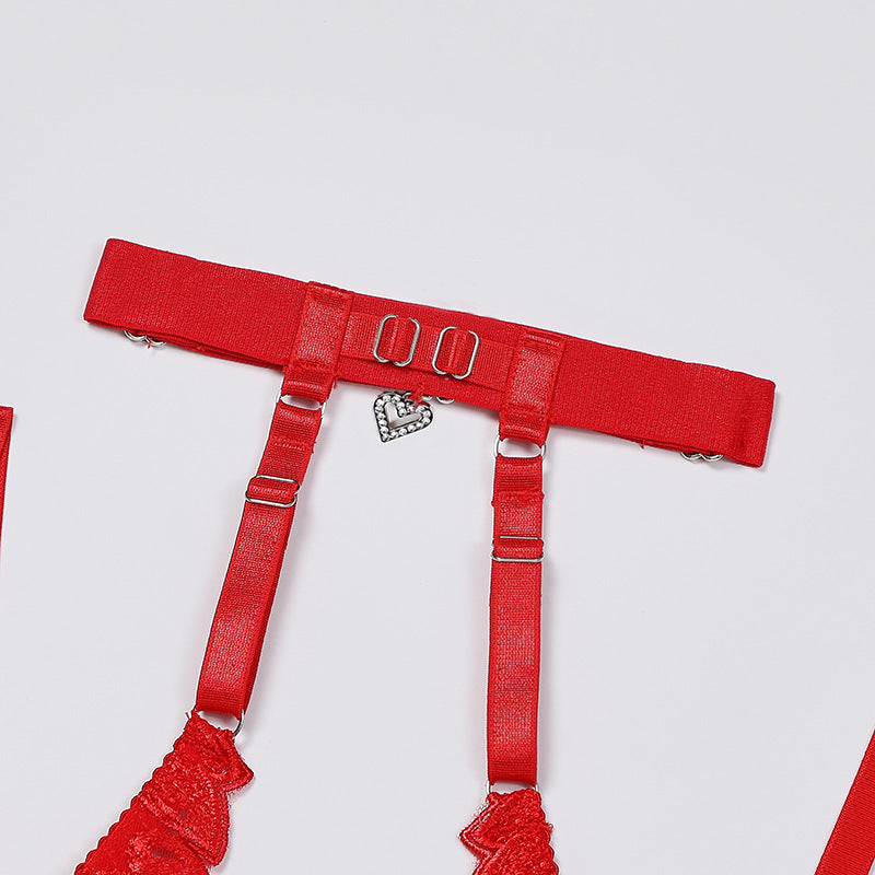 New Complex Craft Love Drill Buckle Halter Underwear Set